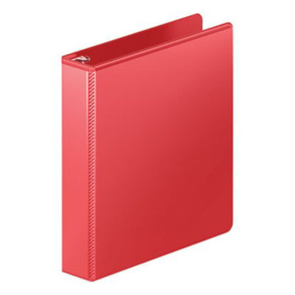 Picture of Heavy-Duty Round Ring View Binder with Extra-Durable Hinge, 3 Rings, 1.5" Capacity, 11 x 8.5, RedWLJ-363341797