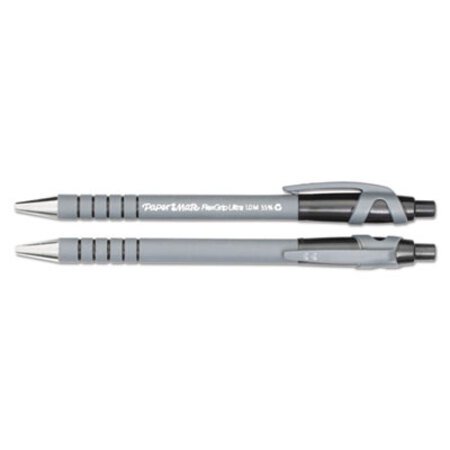 Picture of FlexGrip Ultra Ballpoint Pen, Retractable, Medium 1 mm, Black Ink, Black/Gray Barrel, DozenPAP-9530131
