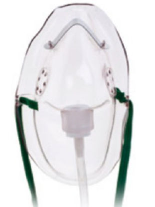 Picture of Oxygen Mask Hudson RCI® Elongated Style Adult One Size Fits Most Adjustable Head Strap / Nose Clip1049