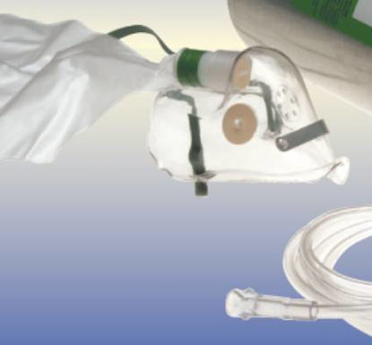 Picture of Oxygen Mask Elongated Style Pediatric Adjustable Head Strap1005610