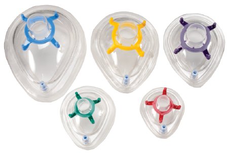 Picture of Anesthesia Mask Vital Signs® Elongated Style Toddler Size 3 Hook Ring4830VS