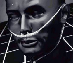 Picture of ETCO2 Nasal Sampling Cannula with O2 Delivery One Nare O2 / One Nare Sampled Salter-Style® Adult Curved Prong / NonFlared Tip4706-7-0-25