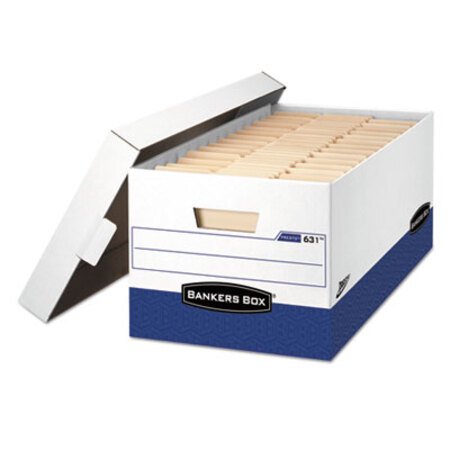 Picture of PRESTO Heavy-Duty Storage Boxes, Letter Files, 13" x 25.38" x 10.5", White/Blue, 12/CartonFEL-0063101