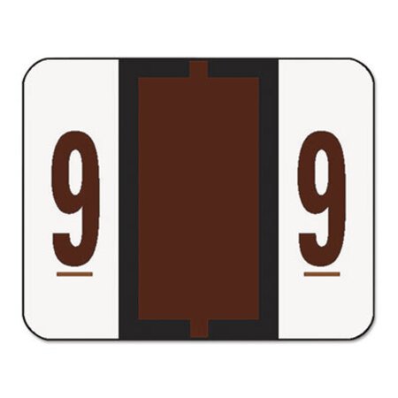 Picture of Numerical End Tab File Folder Labels, 9, 1 x 1.25, White, 500/RollSMD-67379