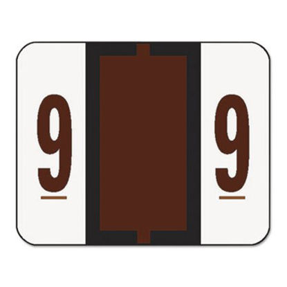 Picture of Numerical End Tab File Folder Labels, 9, 1 x 1.25, White, 500/RollSMD-67379