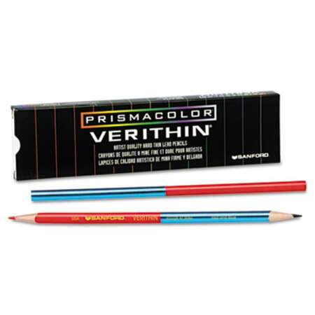 Picture of Verithin Dual-Ended Two-Color Pencils, 2 mm, Blue/Red Lead, Blue/Red Barrel, DozenSAN-02456