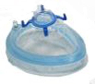 Picture of Anesthesia Mask Cardinal Health™ Tail Valve Style Adult Size 5 Hook RingAMMASK5