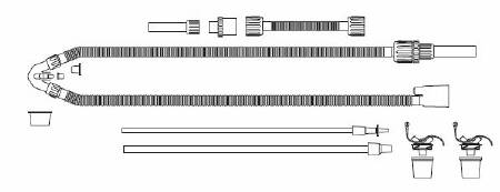 Picture of Humidification Circuit Corrugated Tube 48 Inch Tube Dual Limb Neonatal Without Bag Single Patient Use780-10