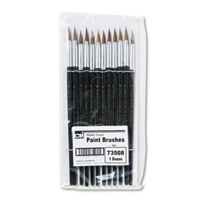 Picture of Artist Brush, Size 8, Camel Hair, Round, 12/PackLEO-73508