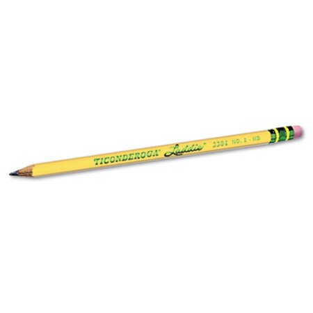 Picture of Ticonderoga Laddie Woodcase Pencil with Microban Protection, HB (#2), Black Lead, Yellow Barrel, DozenDIX-13304
