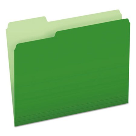 Picture of Colored File Folders, 1/3-Cut Tabs, Letter Size, Green/Light Green, 100/BoxPFX-15213BGR