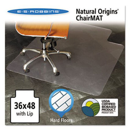 Picture of Natural Origins Chair Mat with Lip For Hard Floors, 36 x 48, ClearESR-143002
