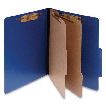 Picture of ColorLife PRESSTEX Classification Folders, 2 Dividers, Letter Size, Dark Blue, 10/BoxACC-15663