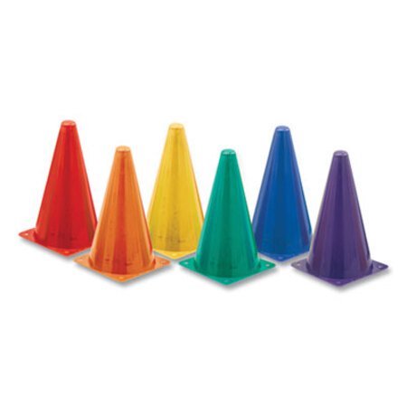 Picture of Indoor/Outdoor High Visibility Plastic Cone Set, Assorted Colors, 6/BoxCSI-TC9SET