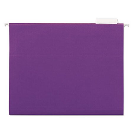 Picture of Deluxe Bright Color Hanging File Folders, Letter Size, 1/5-Cut Tab, Violet, 25/BoxUNV-14120