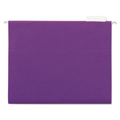 Picture of Deluxe Bright Color Hanging File Folders, Letter Size, 1/5-Cut Tab, Violet, 25/BoxUNV-14120
