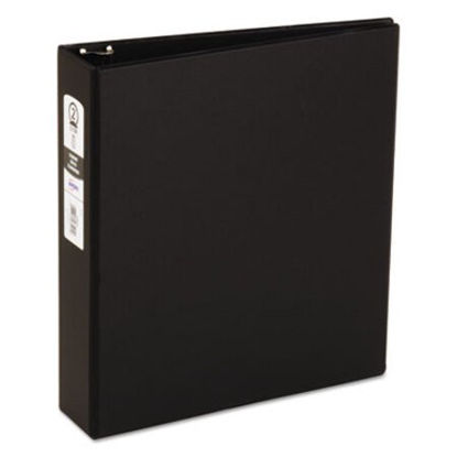 Picture of Economy Non-View Binder with Round Rings, 3 Rings, 2" Capacity, 11 x 8.5, Black, (3501)AVE-03501