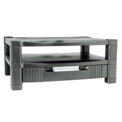 Picture of Two-Level Monitor Stand, 17" x 13.25" x 3.5" to 7", Black, Supports 50 lbsKTK-MS480