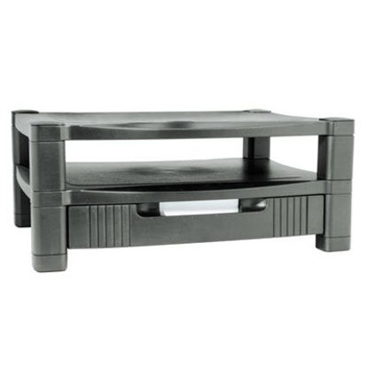 Picture of Two-Level Monitor Stand, 17" x 13.25" x 3.5" to 7", Black, Supports 50 lbsKTK-MS480