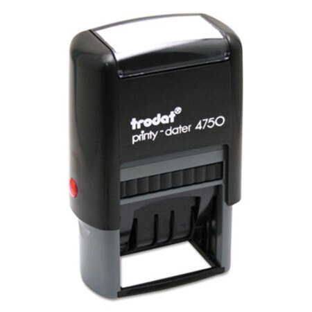 Picture of Economy 5-in-1 Date Stamp, Self-Inking, 1.63" x 1", Blue/RedUSS-E4754