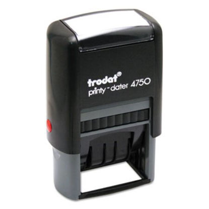 Picture of Economy 5-in-1 Date Stamp, Self-Inking, 1.63" x 1", Blue/RedUSS-E4754