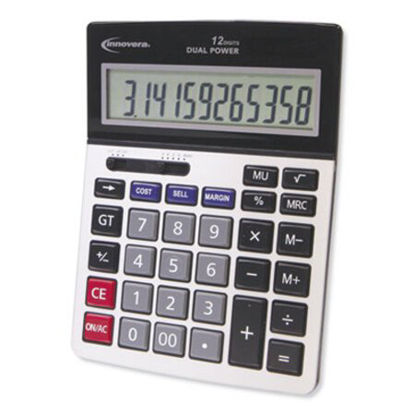Picture of 15968 Profit Analyzer Calculator, Dual Power, 12-Digit LCD DisplayIVR-15968