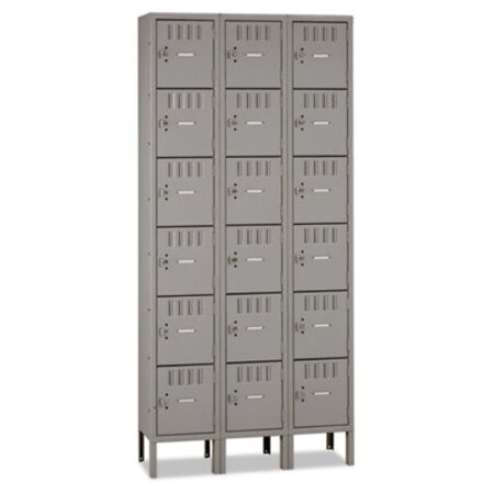 Picture of Box Compartments with Legs, Triple Stack, 36w x 18d x 78h, Medium GrayTNN-BS61218123MG