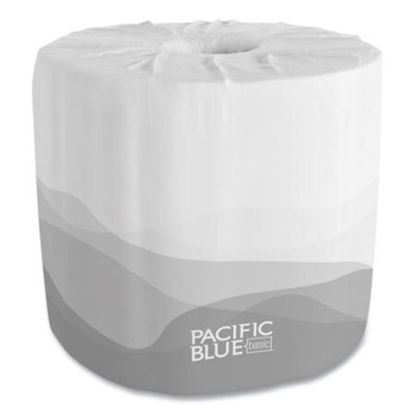 Picture of Pacific Blue Basic Bathroom Tissue, Septic Safe, 2-Ply, White, 550 Sheets/Roll, 80 Rolls/CartonGPC-1988001