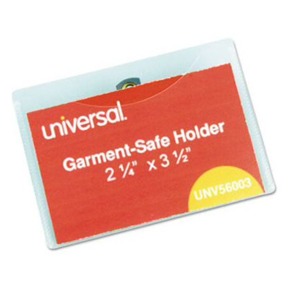 Picture of Clear Badge Holders w/Garment-Safe Clips, 2 1/4 x 3 1/2, White Inserts, 50/BoxUNV-56003