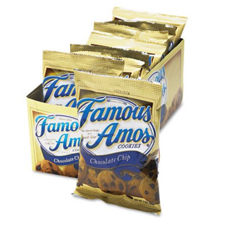 Picture of Famous Amos Cookies, Chocolate Chip, 2 oz Snack Pack, 8/BoxKEB-98067