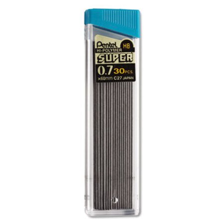 Picture of Super Hi-Polymer Lead Refills, 0.7 mm, HB, Black, 30/TubePEN-C27HB