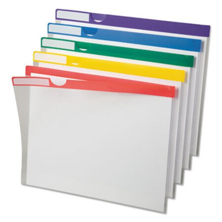Picture of Clear Poly Index Folders, Letter Size, Assorted Colors, 10/PackPFX-50981