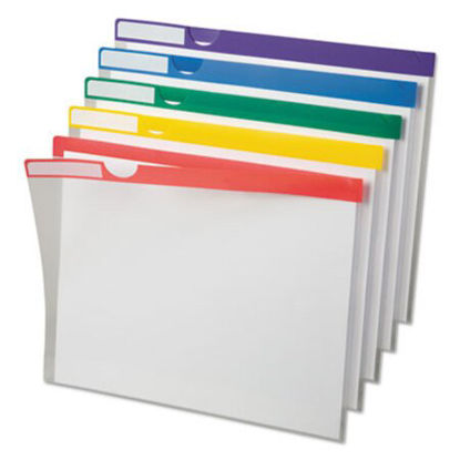 Picture of Clear Poly Index Folders, Letter Size, Assorted Colors, 10/PackPFX-50981