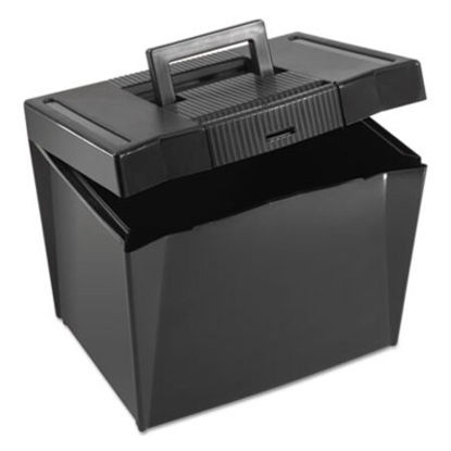 Picture of Portable Letter Size File Box, Letter Files, 13.5" x 10.25" x 10.88", BlackPFX-20861