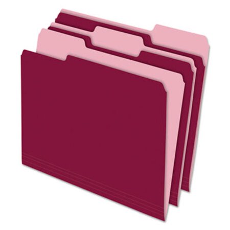 Picture of Interior File Folders, 1/3-Cut Tabs, Letter Size, Burgundy, 100/BoxPFX-421013BUR