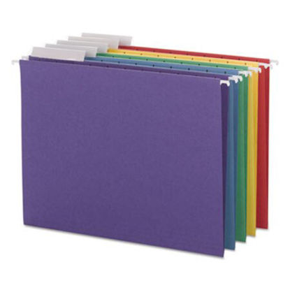 Picture of Color Hanging Folders with 1/3 Cut Tabs, Letter Size, 1/3-Cut Tab, Assorted, 25/BoxSMD-64020