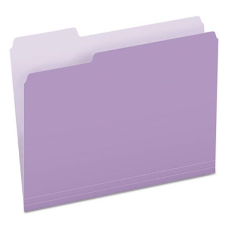 Picture of Colored File Folders, 1/3-Cut Tabs, Letter Size, Lavender/Light Lavender, 100/BoxPFX-15213LAV