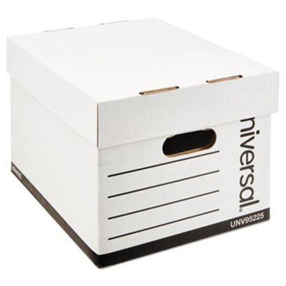 Picture of Professional-Grade Heavy-Duty Storage Boxes, Letter/Legal Files, White, 12/CartonUNV-95225