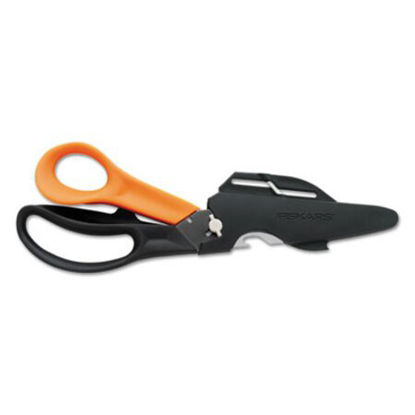Picture of Cuts+More Scissors, 9" Long, 3.5" Cut Length, Black/Orange Offset HandleFSK-01005692