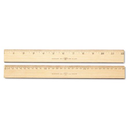 Picture of Wood Ruler, Metric and 1/16" Scale with Single Metal Edge, 30 cmACM-10375