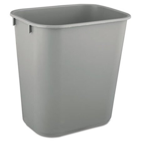 Picture of Deskside Plastic Wastebasket, Rectangular, 3.5 gal, GrayRCP-2955GRA