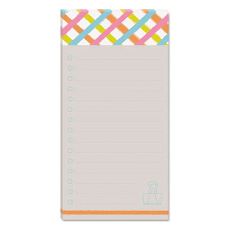 Picture of Printed Note Pads, 4 x 8, Lined, Assorted Designs, 75-Sheet, 3/PackMMM-7366OFF3