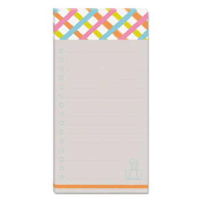 Picture of Printed Note Pads, 4 x 8, Lined, Assorted Designs, 75-Sheet, 3/PackMMM-7366OFF3