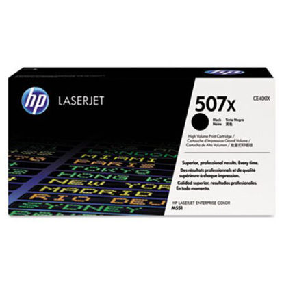 Picture of HP 507X, (CE400X) High-Yield Black Original LaserJet Toner CartridgeHEW-CE400X