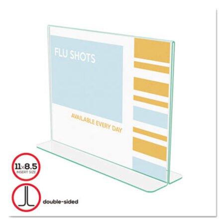 Picture of Superior Image Premium Green Edge Sign Holders, 11 x 8 1/2 Insert, Clear/GreenDEF-5991890