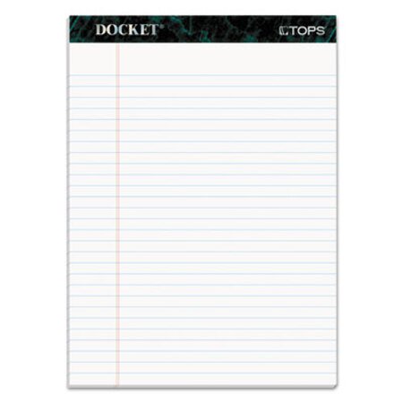 Picture of Docket Ruled Perforated Pads, Wide/Legal Rule, 8.5 x 11.75, White, 50 Sheets, 12/PackTOP-63410