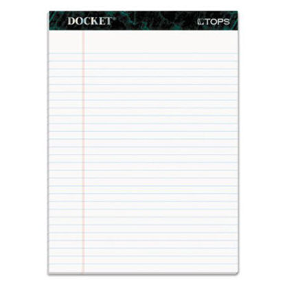 Picture of Docket Ruled Perforated Pads, Wide/Legal Rule, 8.5 x 11.75, White, 50 Sheets, 12/PackTOP-63410