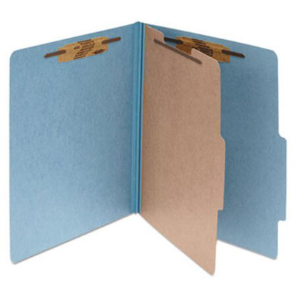 Picture of Pressboard Classification Folders, 1 Divider, Letter Size, Sky Blue, 10/BoxACC-15024