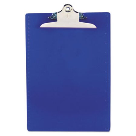 Picture of Recycled Plastic Clipboard with Ruler Edge, 1" Clip Cap, 8.5 x 11 Sheets, BlueSAU-21602