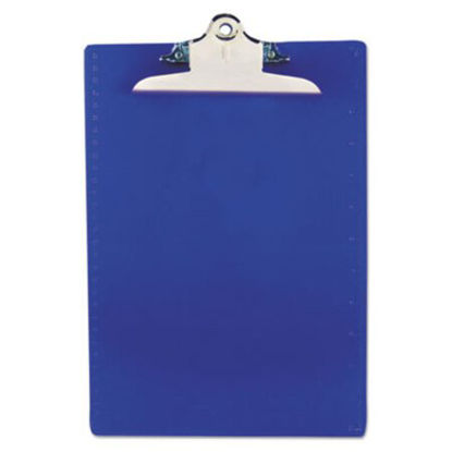 Picture of Recycled Plastic Clipboard with Ruler Edge, 1" Clip Cap, 8.5 x 11 Sheets, BlueSAU-21602